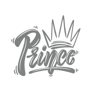 Prince Sticker 17x17 Cm Gri