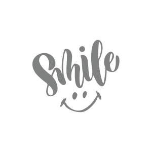 Smile Sticker  17x17 Cm Gri