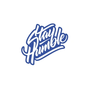Stay Humble Sticker 17x17 Cm Mavi