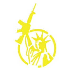 Özgürlük Heykeli Silahlı 17x17 Cm Sarı