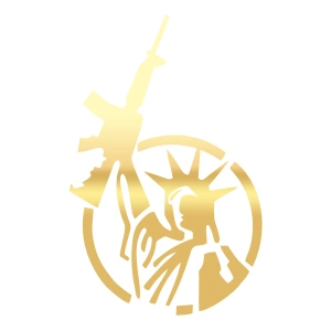 Özgürlük Heykeli Silahlı 17x17 Cm Gold