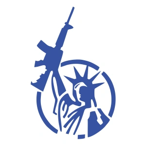 Özgürlük Heykeli Silahlı 17x17 Cm Mavi