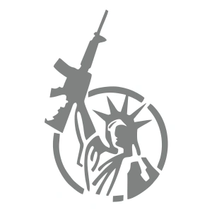 Özgürlük Heykeli Silahlı 17x17 Cm Gri