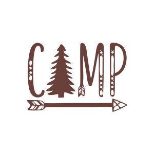 Camp Sticker 17x17 Cm Kahverengi