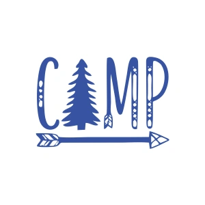 Camp Sticker 17x17 Cm Mavi