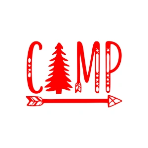Camp Sticker 17x17 Cm Kırmızı