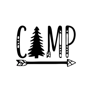 Camp Sticker 17x17 Cm Siyah
