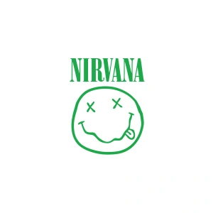 Nirvana Surat Sticker 17x17 Cm Yeşil