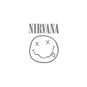 Nirvana Surat Sticker 17x17 Cm Gri