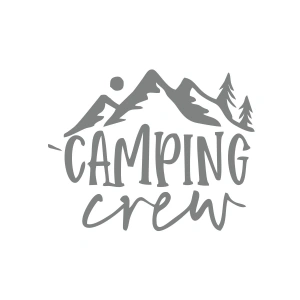 Camping Crew Sticker 17x17 Cm Gri