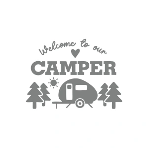 Camper Sticker 17x17 Cm Gri