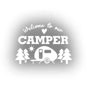 Camper Sticker 17x17 Cm Beyaz
