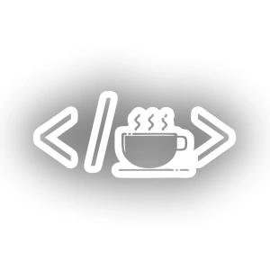 Kod ve Kahve Sticker 17x17 Cm Beyaz