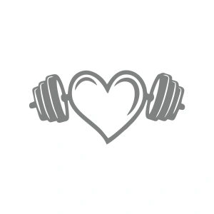 Love GYM Sticker 17x17 Cm Gri