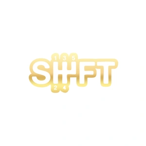 Shift Vites Sticker 17x17 Cm Gold