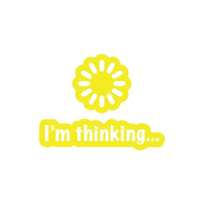 İm Thinking Sticker 17x17 Cm Sarı