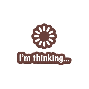 İm Thinking Sticker 17x17 Cm Kahverengi