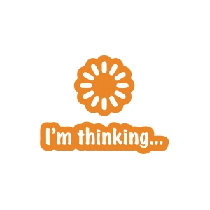 İm Thinking Sticker 17x17 Cm Turuncu