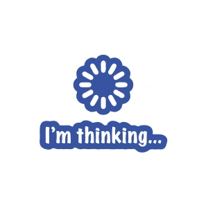 İm Thinking Sticker 17x17 Cm Mavi
