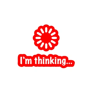 İm Thinking Sticker 17x17 Cm Kırmızı