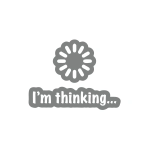 İm Thinking Sticker 17x17 Cm Gri