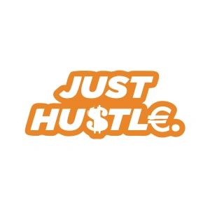 Just Hustle Sticker 17x17 Cm Turuncu