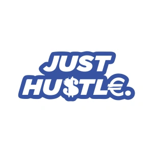 Just Hustle Sticker 17x17 Cm Mavi