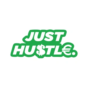 Just Hustle Sticker 17x17 Cm Yeşil