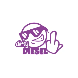 Dirty Diesel Sitcker 17x17 Cm Mor