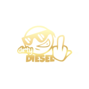 Dirty Diesel Sitcker 17x17 Cm Gold
