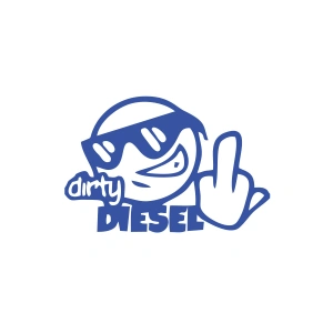 Dirty Diesel Sitcker 17x17 Cm Mavi