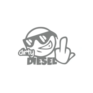 Dirty Diesel Sitcker 17x17 Cm Gri
