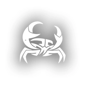 Yengeç Sticker 17x17 Cm Beyaz