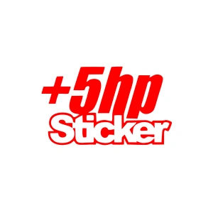 5 Hp Sticker 17x17 Cm Kırmızı
