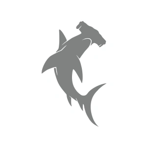 Çekiç Köpek Balığı Sticker 17x17 Cm Gri