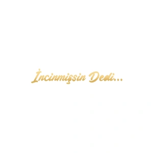 İncinmişsin Dedi Sticker 17x17 Cm Gold