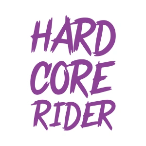 Hard Core Rider Sticker 17x17 Cm Mor