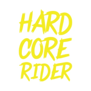 Hard Core Rider Sticker 17x17 Cm Sarı