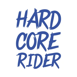 Hard Core Rider Sticker 17x17 Cm Mavi