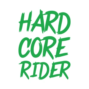 Hard Core Rider Sticker 17x17 Cm Yeşil