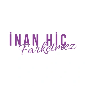 İnan Hiç Fark Etmez Sticker 17x17 Cm Mor