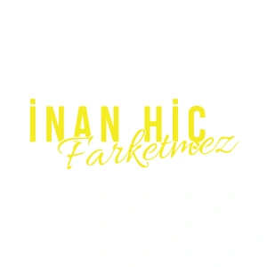 İnan Hiç Fark Etmez Sticker 17x17 Cm Sarı