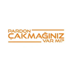 Pardon Çakmağınız var mı Sticker 17x17 Cm Turuncu