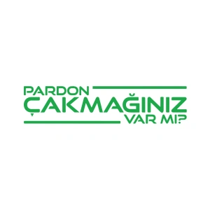Pardon Çakmağınız var mı Sticker 17x17 Cm Yeşil