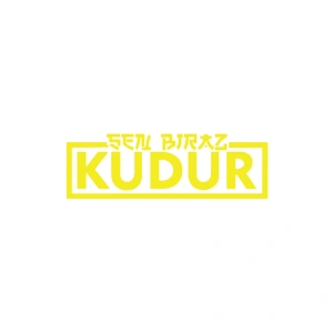 Sen Biraz Kudur Sticker 17x17 Cm Sarı