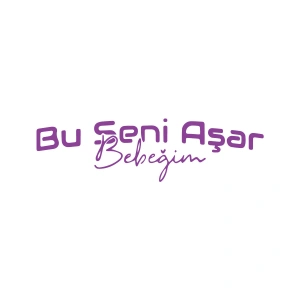 Bu Seni Aşar Bebeğim Sticker 17x17 Cm Mor