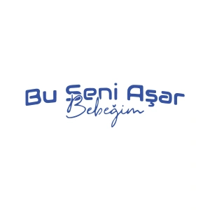 Bu Seni Aşar Bebeğim Sticker 17x17 Cm Mavi