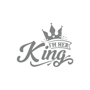İm Her King Sticker 17x17 Cm Gri