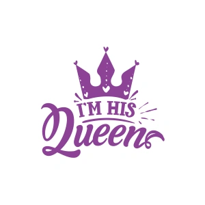 İm His Queen Sticker 17x17 Cm Mor