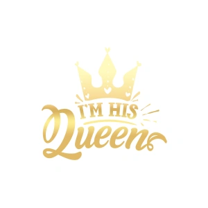 İm His Queen Sticker 17x17 Cm Gold